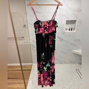 Floral Maxi Dress with Ruffle Detail